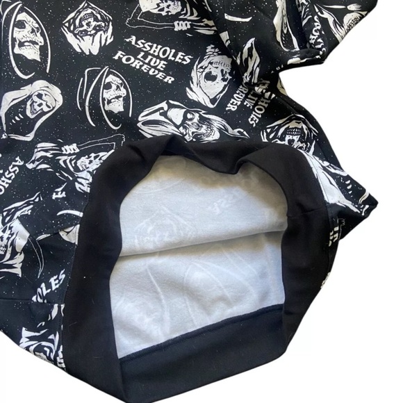 ALF Hoodie Sweatshirt Adult L Black AOP Pullover Hoodie Goth - Picture 5 of 6